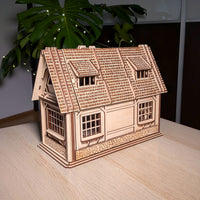 Country Dollhouse with Doll Furniture, Figures & Opening Parts - Glowforge