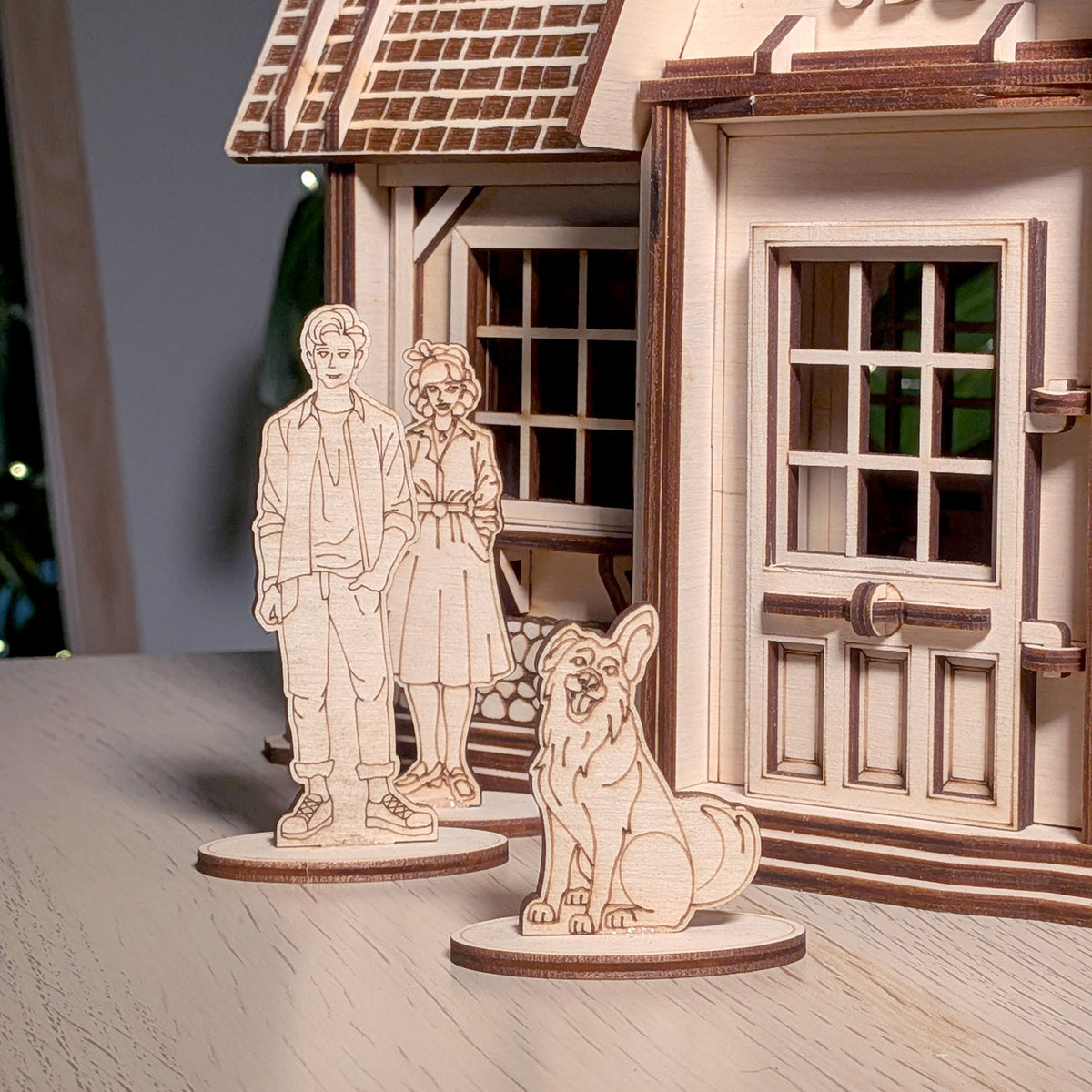 Country Dollhouse with Doll Furniture, Figures & Opening Parts - Glowforge