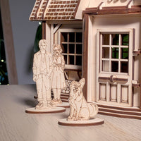 Country Dollhouse with Doll Furniture, Figures & Opening Parts - Glowforge