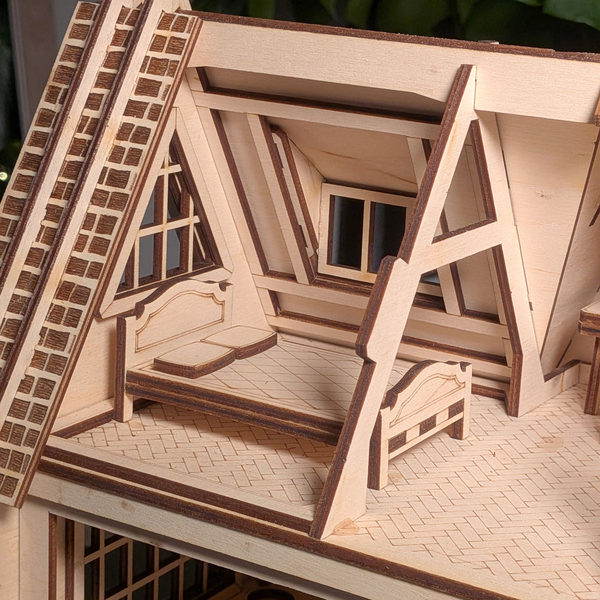 Country Dollhouse with Doll Furniture, Figures & Opening Parts - Glowforge