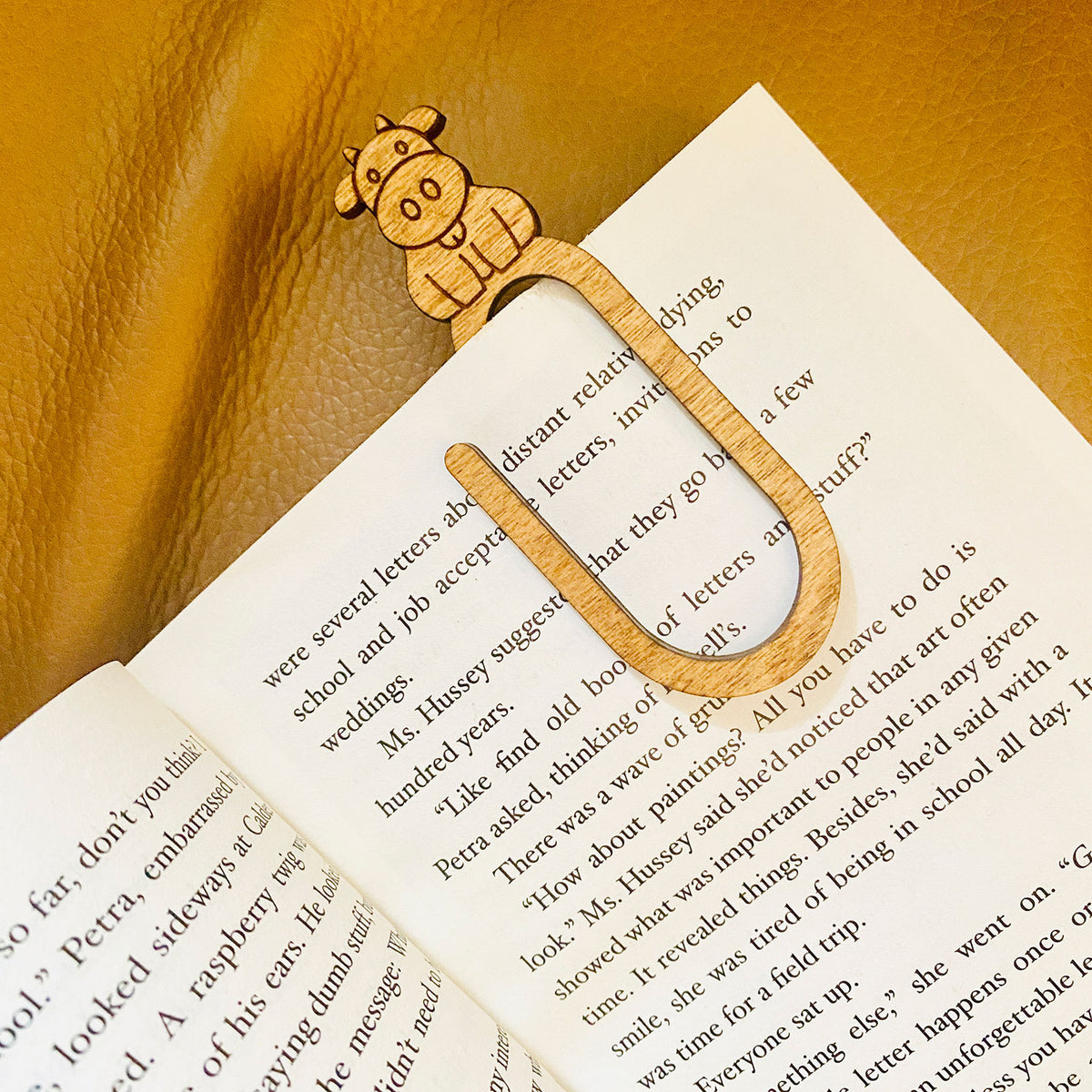 Cow Paperclip Bookmark - Glowforge