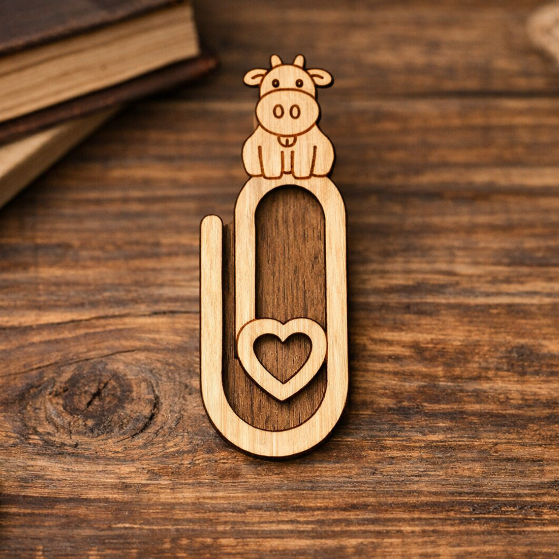 Cow Paperclip Bookmark - Glowforge