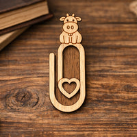 Cow Paperclip Bookmark - Glowforge