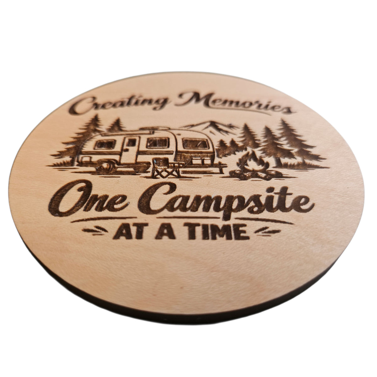 Creating Memories One Campsite At A Time Coaster - Glowforge