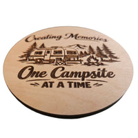 Creating Memories One Campsite At A Time Coaster - Glowforge