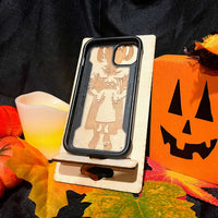 Creepy Girl with Doll Halloween Phone Stand - Glowforge