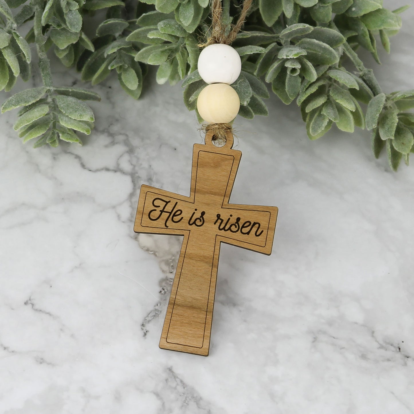 Cross Gift Tag with He Is Risen Engrave - Easter Gift Tag - Glowforge