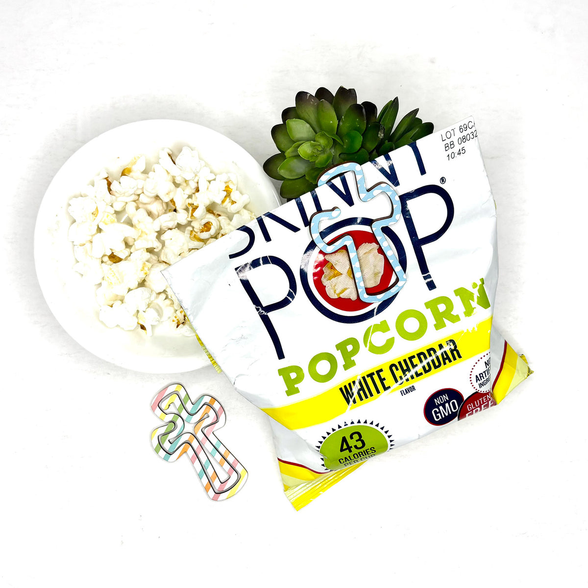 Cross Shaped Bookmark with Card Backer - Paperclip - Snack Bag Closure - Glowforge