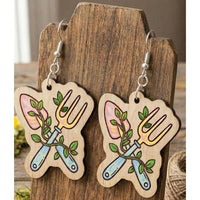 Crossed Garden Tool Earrings - Glowforge