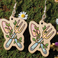 Crossed Garden Tool Earrings - Glowforge