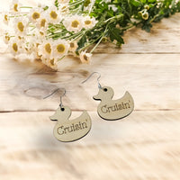Cruisin' Cruise Duck Earrings - Glowforge