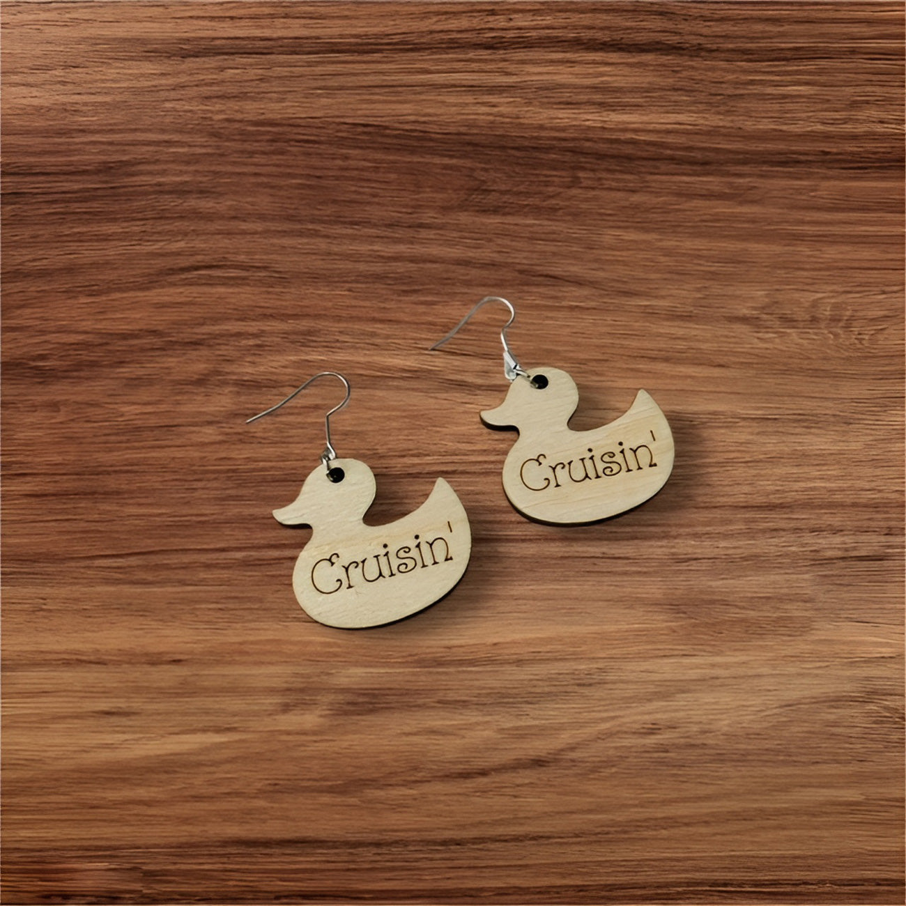 Cruisin' Cruise Duck Earrings - Glowforge