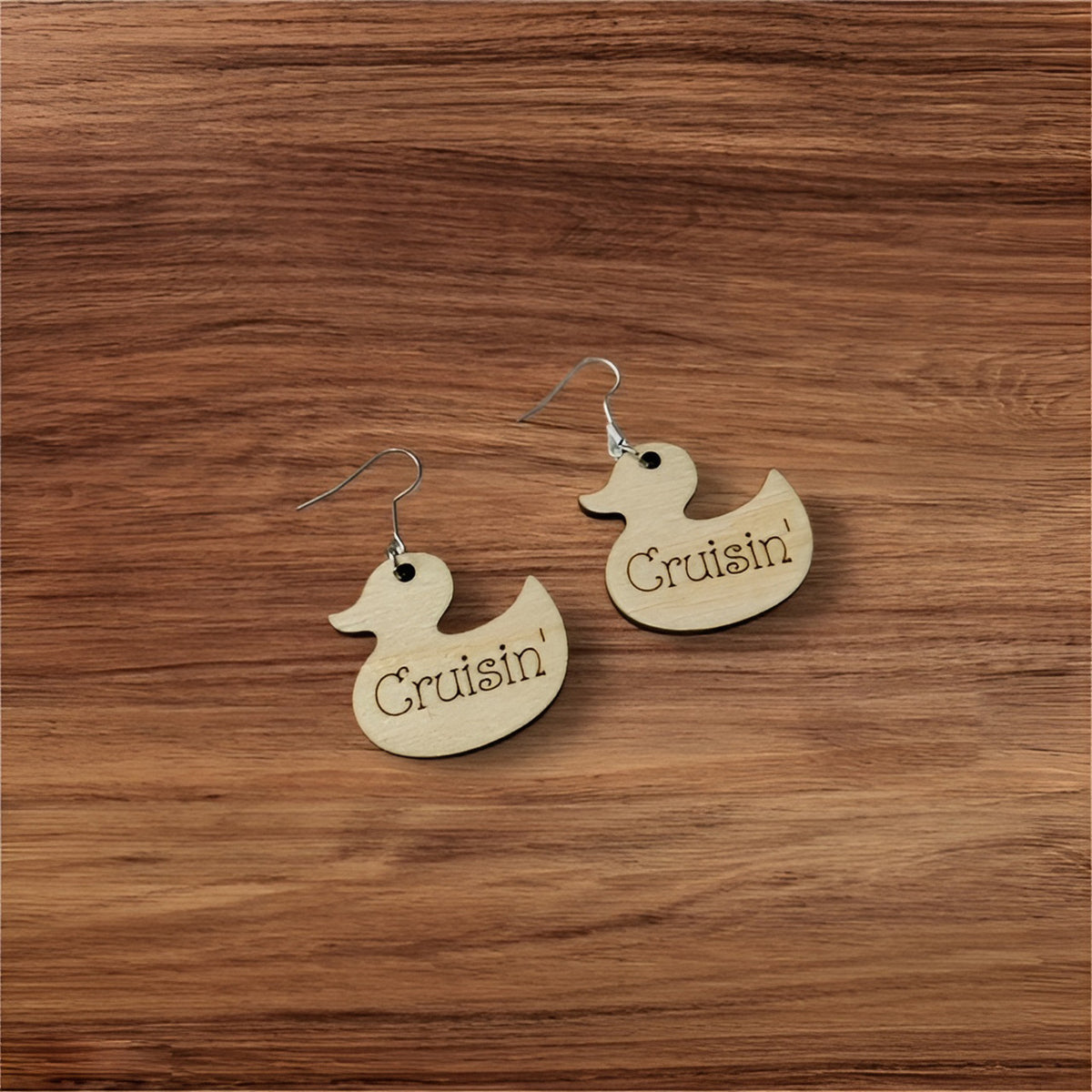 Cruisin' Cruise Duck Earrings - Glowforge