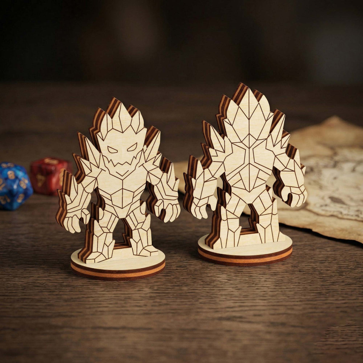 Crystal Golem - Fantasy Stone Guardian, Magical Construct RPG Figurine - Glowforge