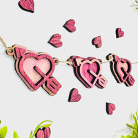 Cupid Heart Garland - Valentines Decor - Glowforge