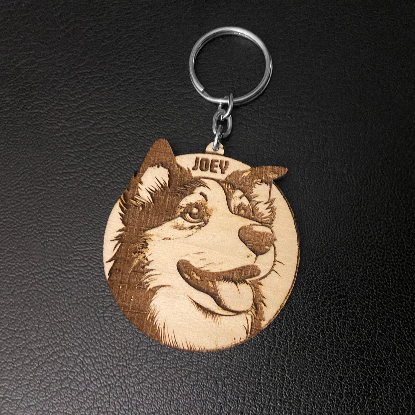 Customizable Collie Dog Keychain - Glowforge