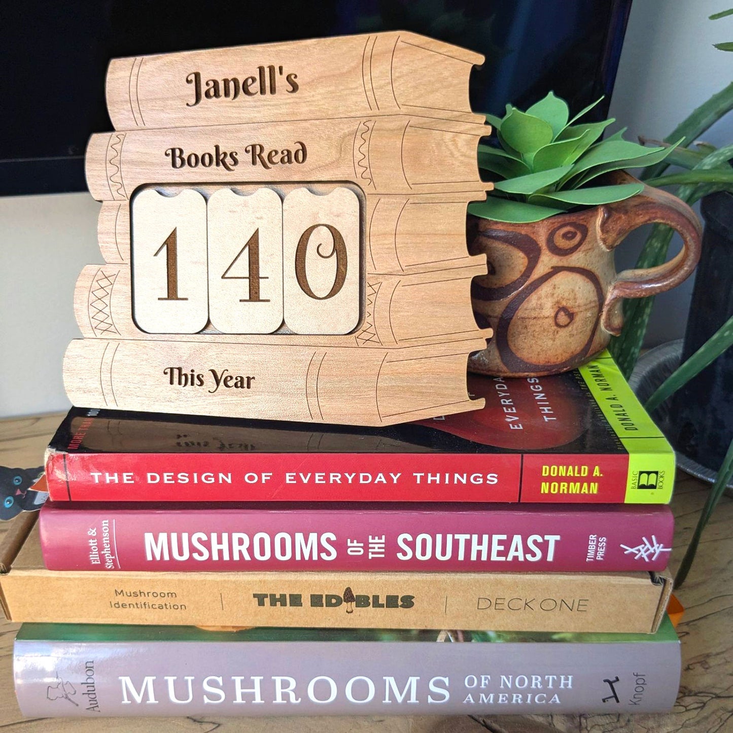 Customizable Counter for Books Read Shelf Sitter - Glowforge