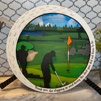 Customizable Golf Ball Wall Art Decor - Golf Lover / Father's Day Gift