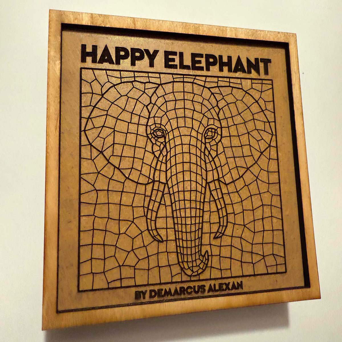 Customizable Happy Elephant Marker Box - Glowforge