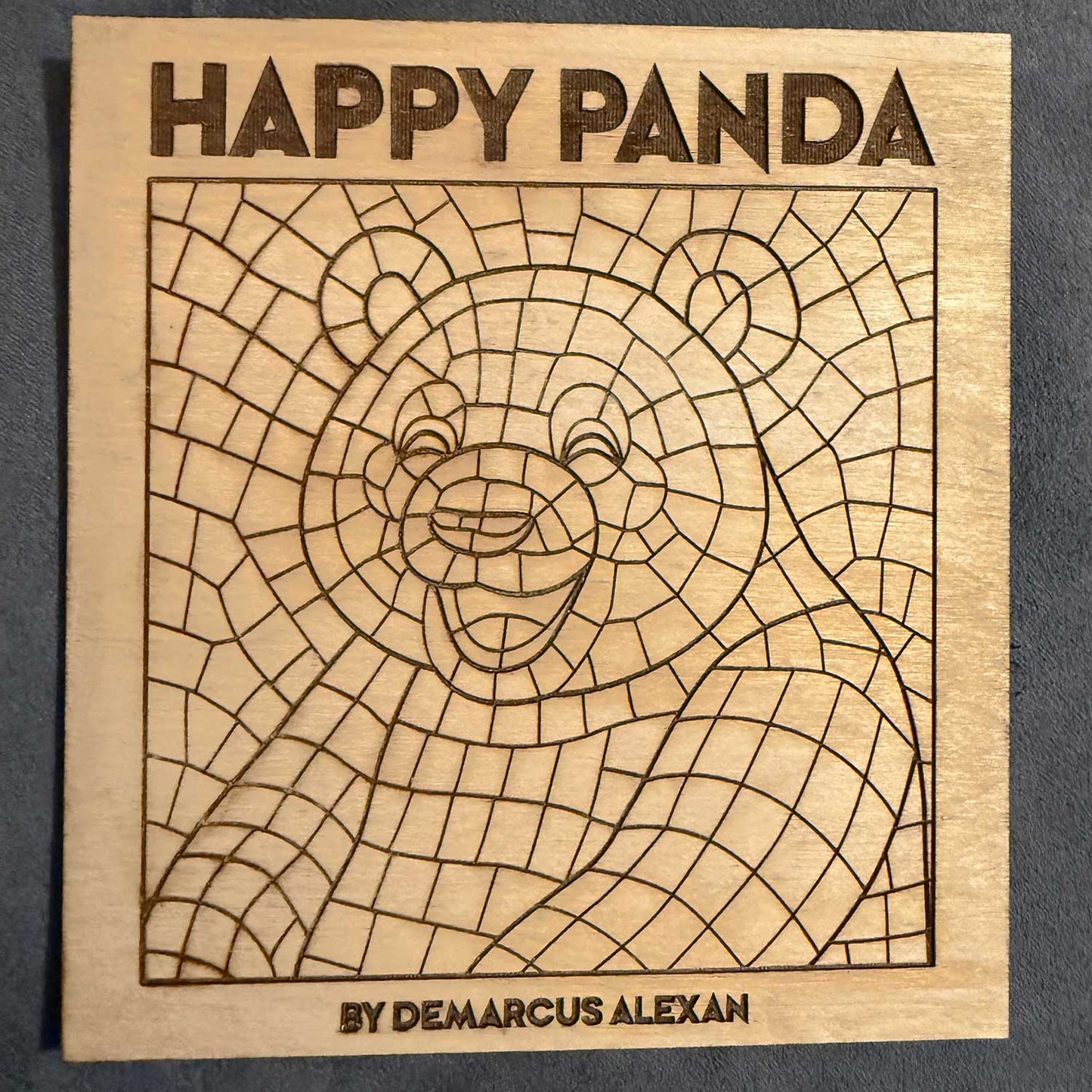 Customizable Happy Panda Marker Box - Glowforge