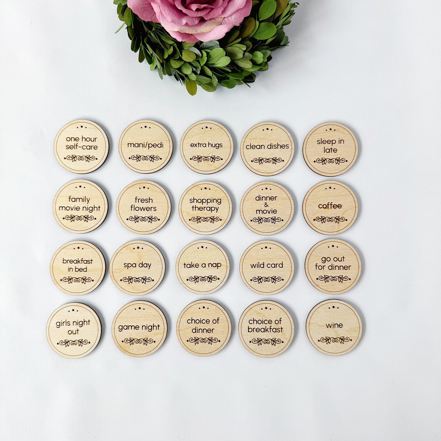 Customizable Mother's Day Tokens of Appreciation (Set of 25 including blanks)