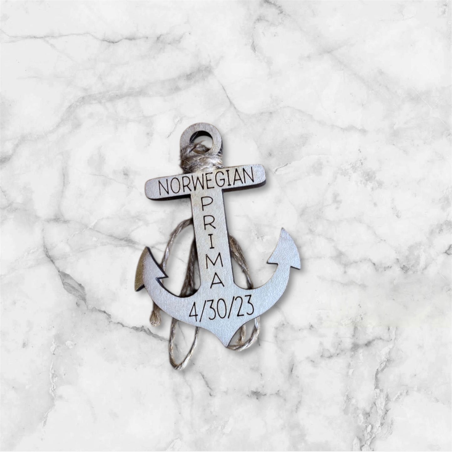 Customizable Ship Anchor Cruise Keepsake Ornament (Set of 2) - Glowforge