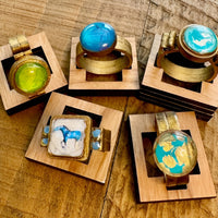 Customizable Wooden Rings (Sizes 5-10) in 5 Ring Designs and 4 Bezels - Glowforge