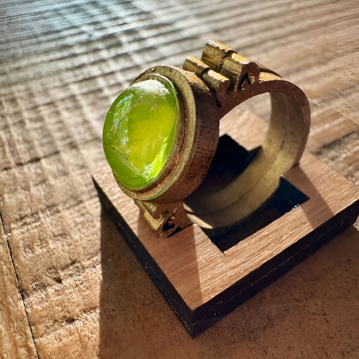 Customizable Wooden Rings (Sizes 5-10) in 5 Ring Designs and 4 Bezels - Glowforge