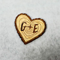 Customizable Wooden Tree Ring Heart for Valentines or Anniversary Gift, Wedding Favor - Glowforge