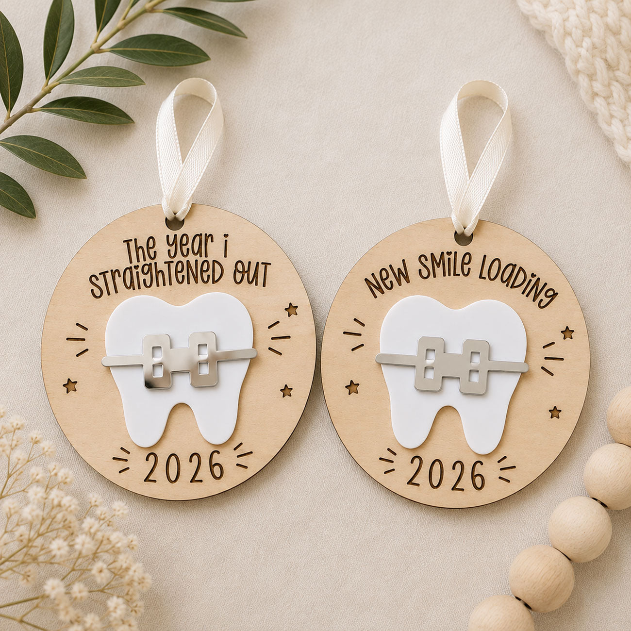 Cute Braces Ornament - Glowforge