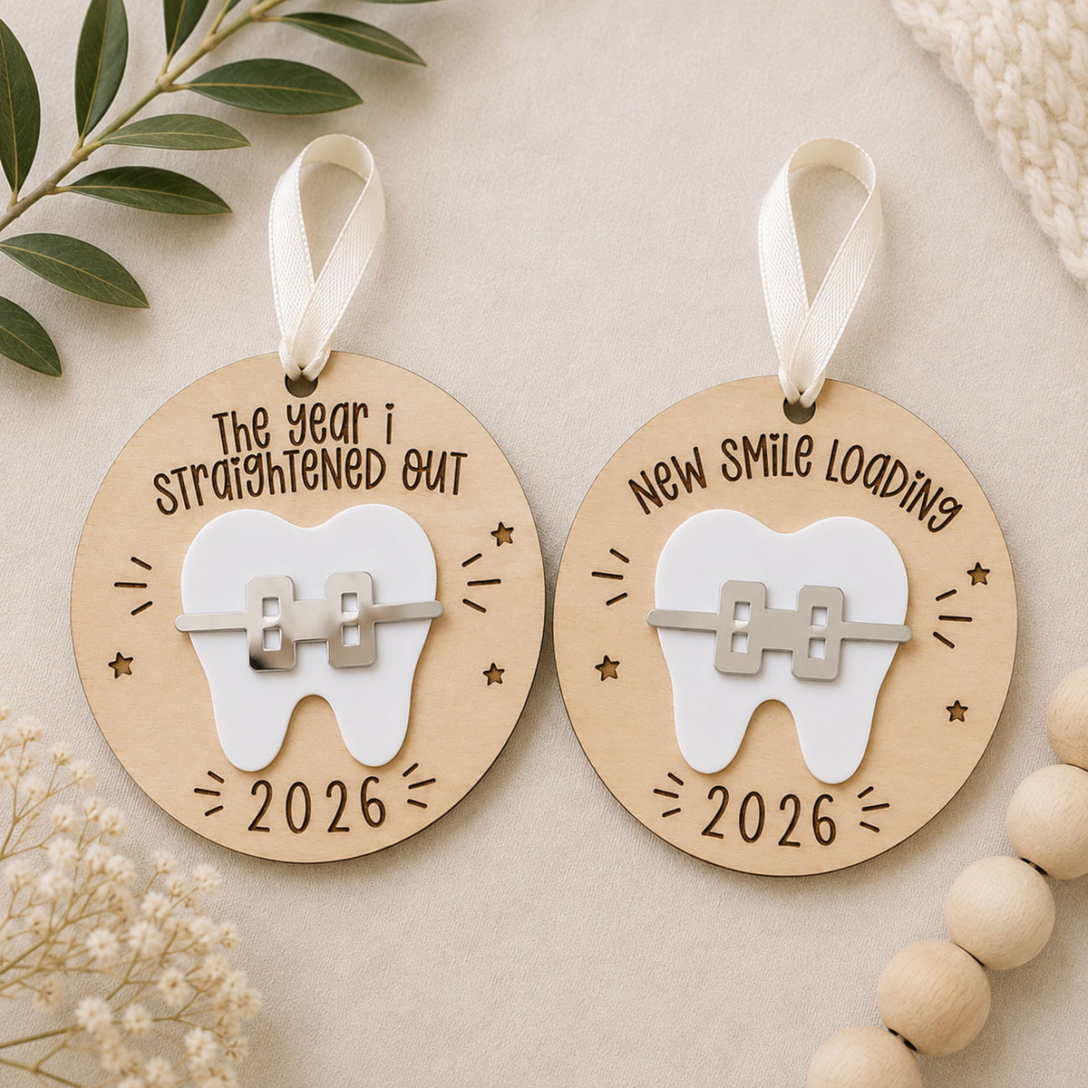 Cute Braces Ornament - Glowforge