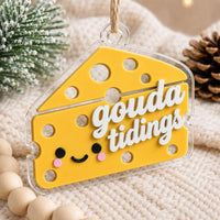 Cute Cheese Christmas Ornament - Glowforge
