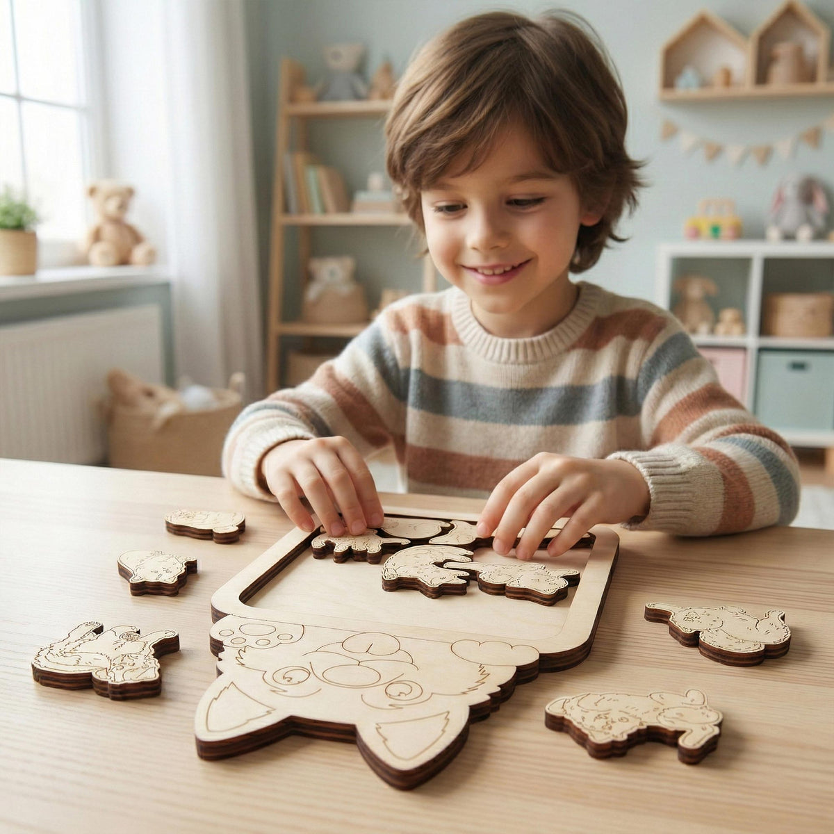 Cute Dog Puzzles - Fun and Easy Assembly for Kids and Dog Lovers - Glowforge