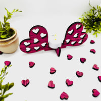 Cute Heart Cutouts Candle Holder with Heart Confetti - Valentines Decor - Glowforge