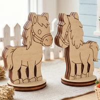 Cute Horse Toy - Farm Animal Miniature for Play, Crafts & Painting - Glowforge
