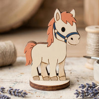 Cute Horse Toy - Farm Animal Miniature for Play, Crafts & Painting - Glowforge
