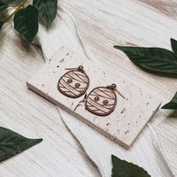 Cute Mummy Halloween Earrings - Glowforge
