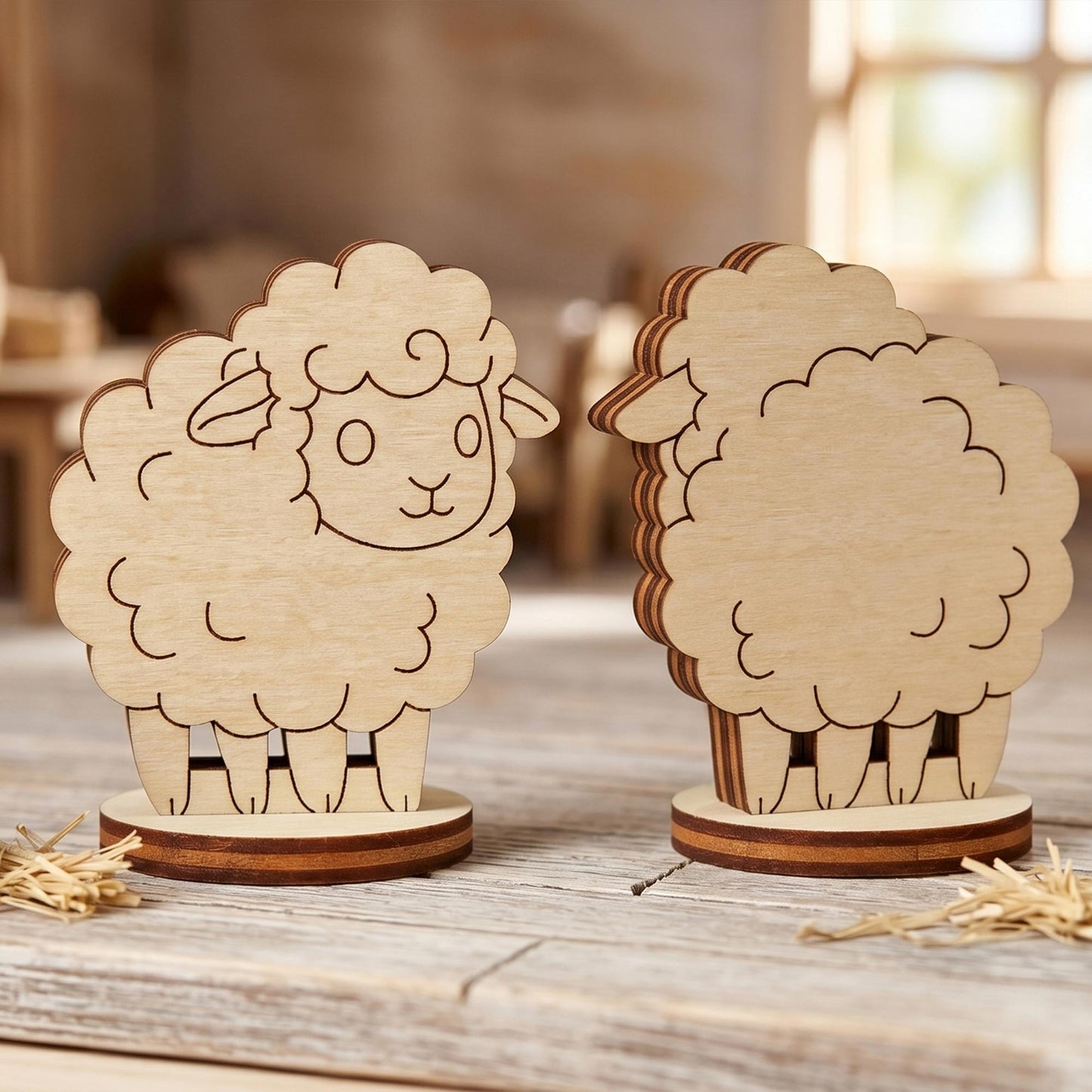 Cute Sheep Toy - Farm Animal Miniature for Play & Kids Craft - Glowforge
