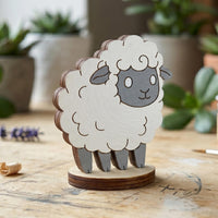 Cute Sheep Toy - Farm Animal Miniature for Play & Kids Craft - Glowforge