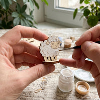 Cute Sheep Toy - Farm Animal Miniature for Play & Kids Craft - Glowforge