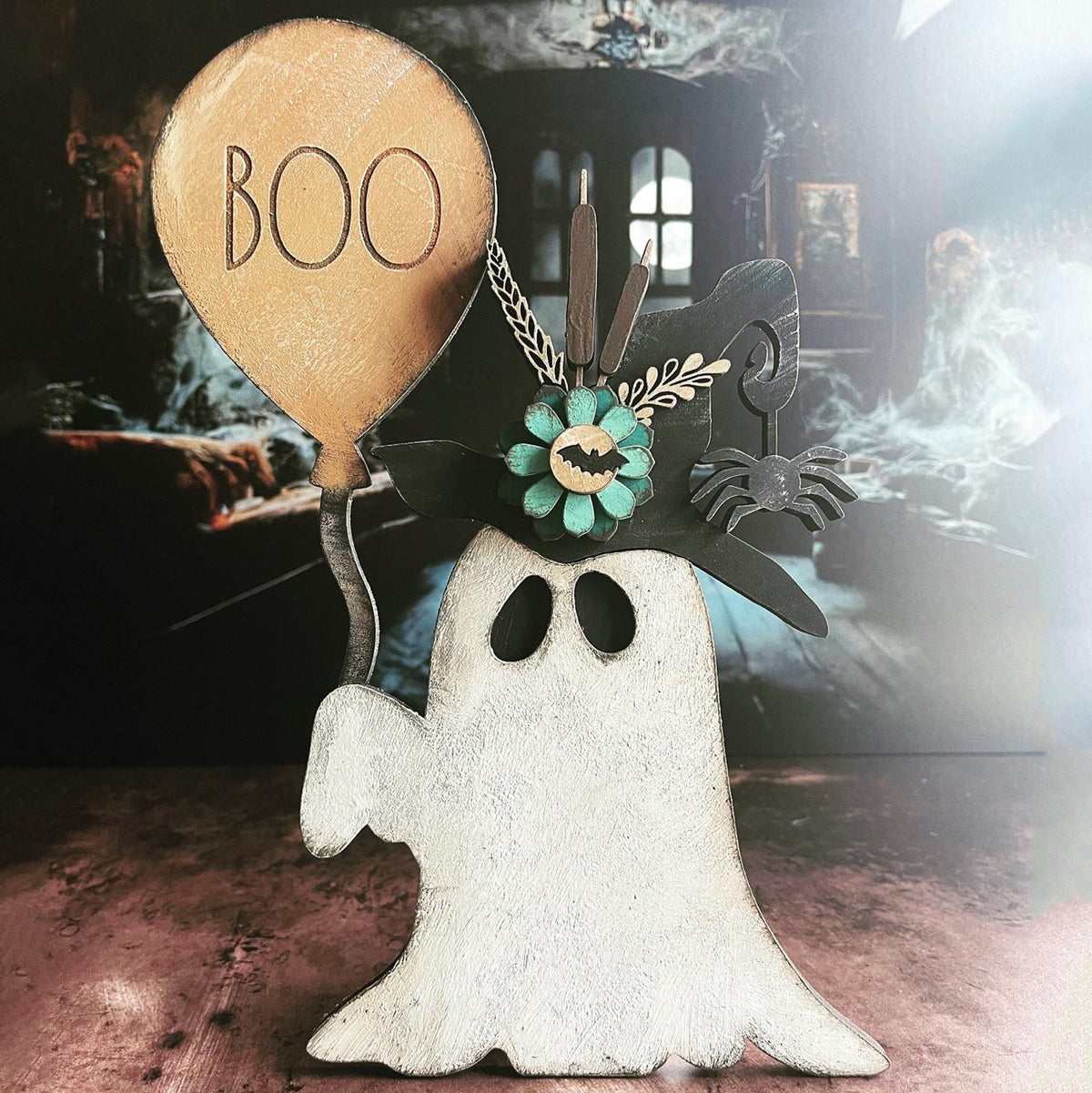 Cute Spooky Halloween Ghost Witch Shelf Sitter - Glowforge