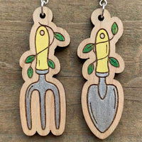 Cute Spring Garden Tool Earrings - Glowforge