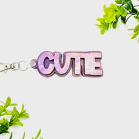CUTIE Layered Word Keychain - Glowforge