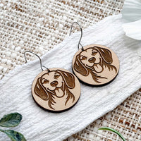 Dachshund Engraved Disc Earrings - Glowforge