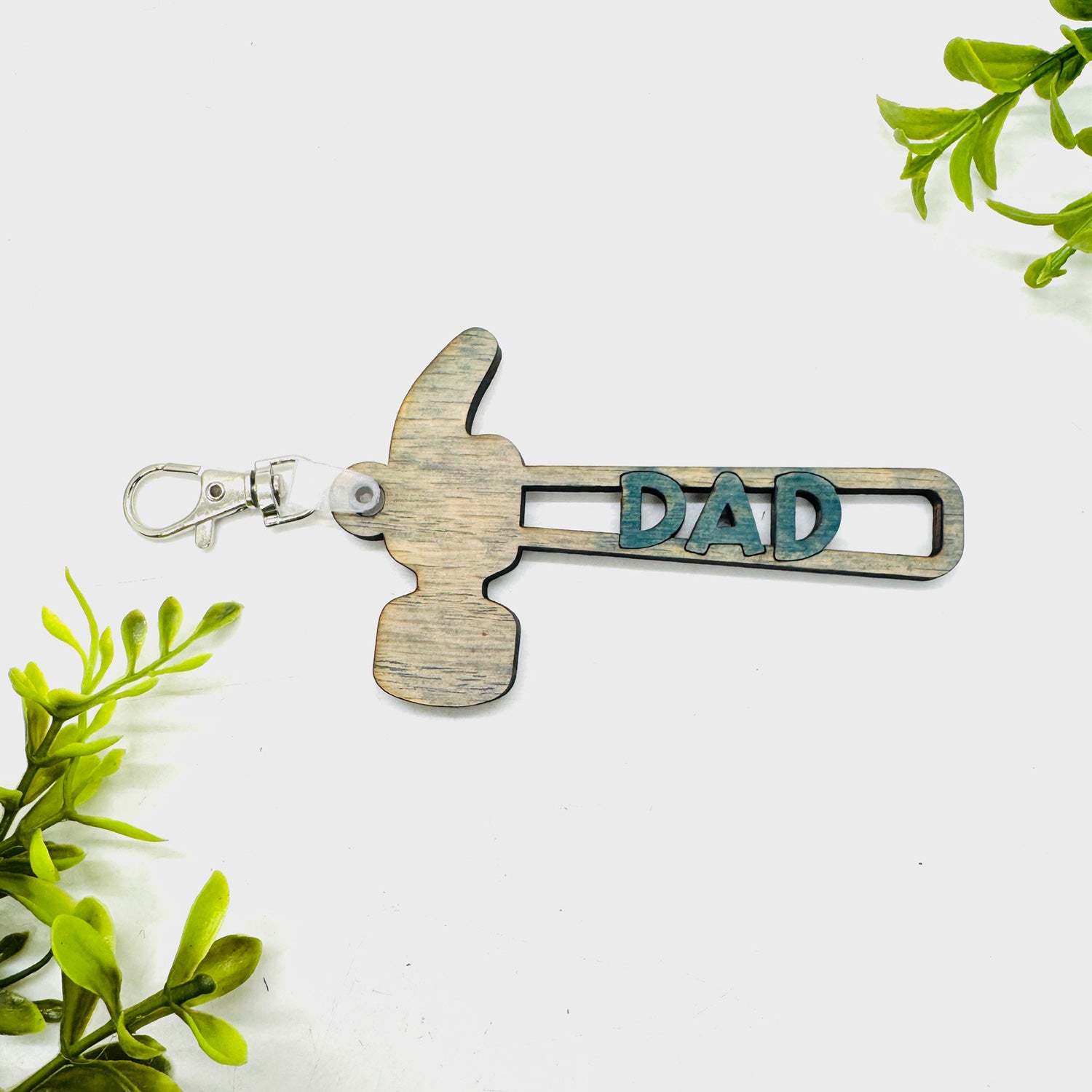 Dad Hammer Keychain Tag Gift – Glowforge Shop