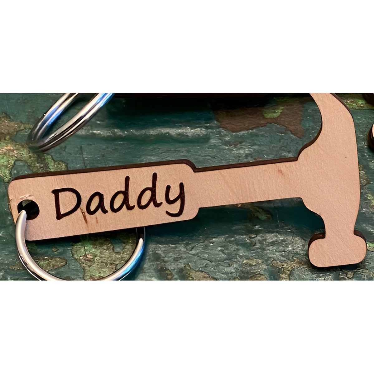 Daddy Hammer Keychain - Father's Day Gift - Glowforge