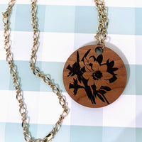 Daffodil Necklace Pendant - Glowforge