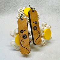 Daisy Filigree Bar Earrings - Glowforge