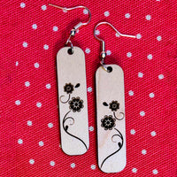 Daisy Filigree Bar Earrings - Glowforge
