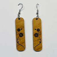 Daisy Filigree Bar Earrings- Glowforge